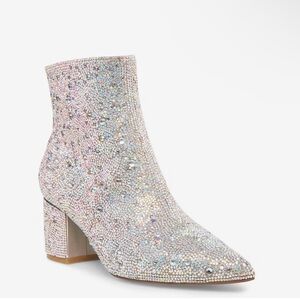 Betsy Johnson Kyla Rhinestone Booties Size 8